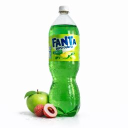 Fanta Zero cukru s příchutí jablka a liči 1,5l
